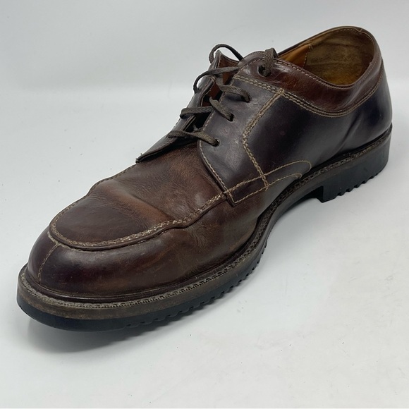 Cole Haan Shoes Mens 10 Brown Leather Distressed Apron Split Toe Oxford Dress main image 12